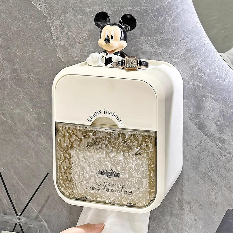 帮妈咪卫生巾纸盒洗脸巾收纳盒壁挂式抽纸免打孔卷纸置物架卫生间