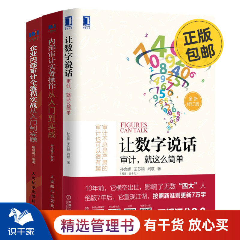 识干家精选 企业审计实操3本套：内部审计实务操作从入门到实战+企业内部审计全流程实战从入门到实践