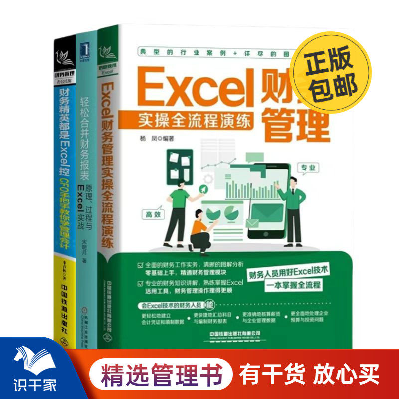 财务精英懂Excel三本套：Excel财务管理实操全流程演练+轻松合并财务报表：原理、过程与Excel实战+财务精英都是Excel控