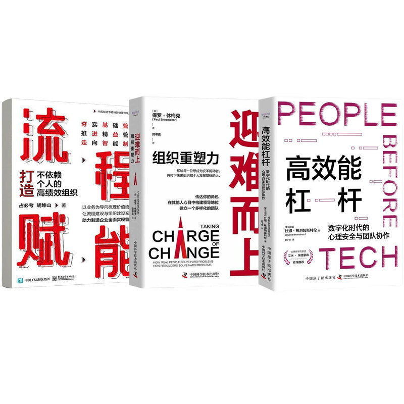 打造高效组织全3册:高效能杠杆+迎难而上:组织重塑力+流程赋能:打造不依赖个人的高绩效组织