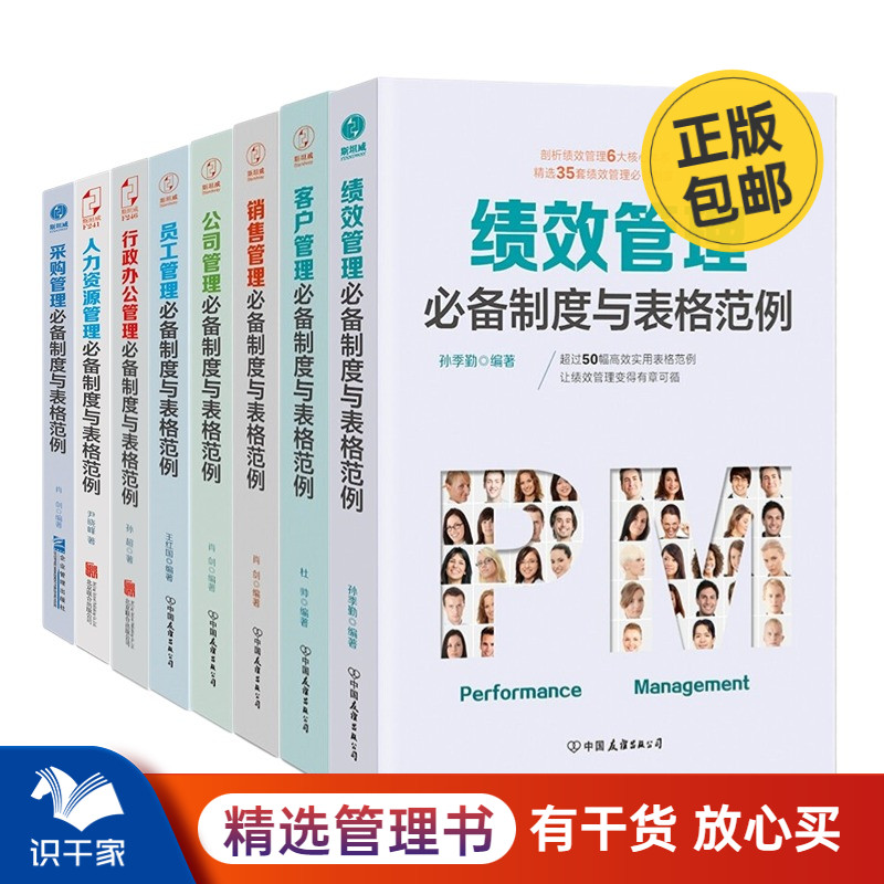 小公司必备全套工作制度与表格8本套：绩效管理+客户管理+销售管理+公司管