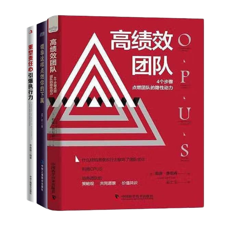 高绩效团队这样管3本套：高绩效团队：4个步骤点燃团队的隐性动力+领导这样点燃你的下属+重塑责任心，引爆执行力