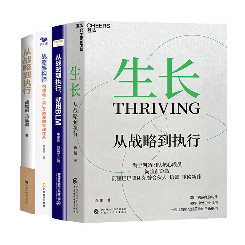 公司战略与执行全4册:生长:从战略到执行+战略架构师:构建基于BLM的战略管理体系+从战略到执行