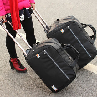 嘉禾生活拉杆包旅游包女手提旅行袋男大容量行李包登机箱包可折叠