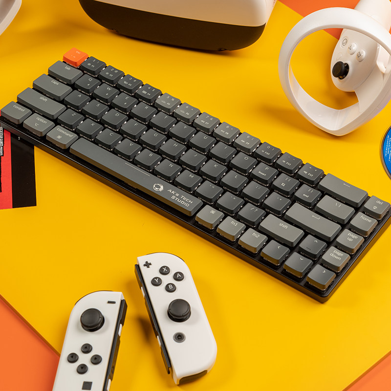 电丸科技keychron k7 蓝牙机械键盘双模双系统超薄红轴无线茶轴