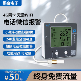 冷链温度记录仪远程运输4G高精度实时手机监控报警大棚温湿度计