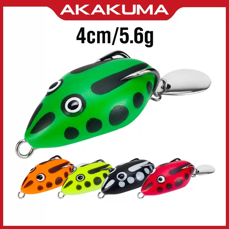 泰国雷蛙路亚饵4cm/5.6g仿真路亚假饵软饵黑鱼鱼饵改装带亮片渔具