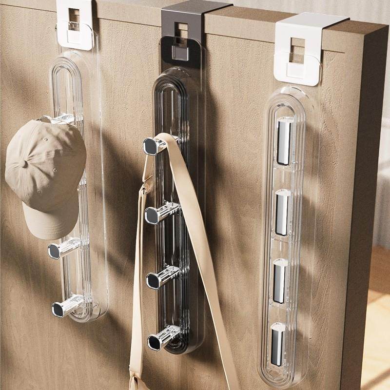 日本进口竖排门后挂钩免打孔挂衣架卧室隐形折叠衣帽钩强力置物架,收纳整理,挂钩/粘钩,淘宝优惠券,粉丝福利购,淘宝优惠卷