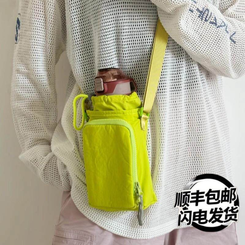 日本进口轻便手机包男女学生水壶包雨伞包斜挎包外出运动水杯挎包