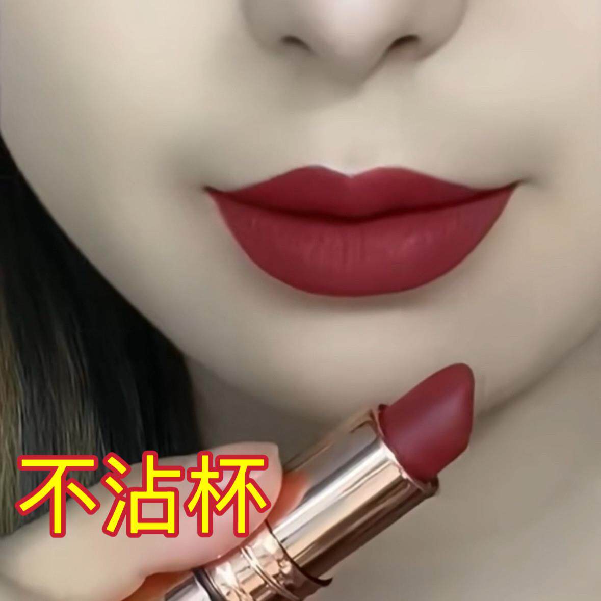 【官方正品】大牌姨妈色口红防水不掉色不沾杯显白持久不脱色哑光