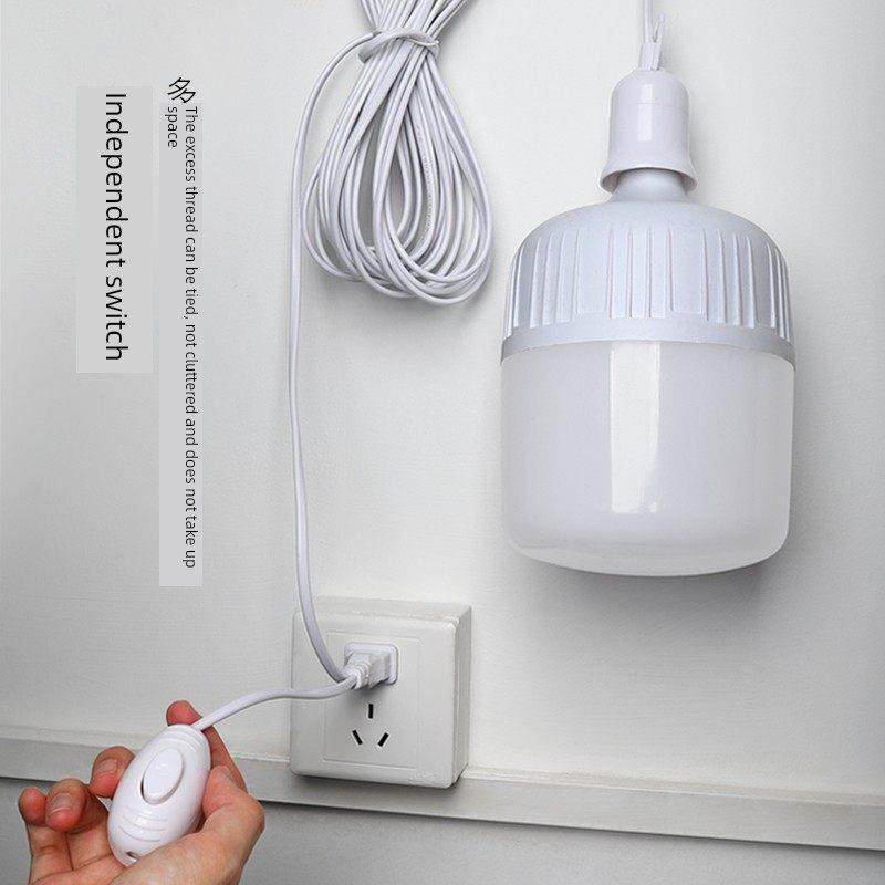 Led球泡插入式插座灯E27带插头超亮照明节能灯悬挂式螺旋灯座