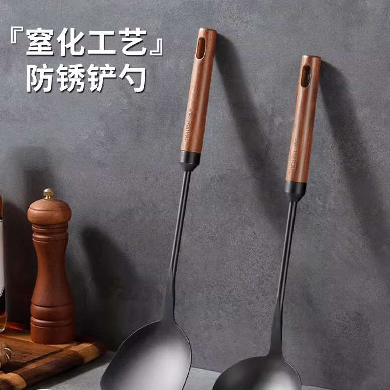 铸铁锅铲家用炒菜铲子厨具不锈钢