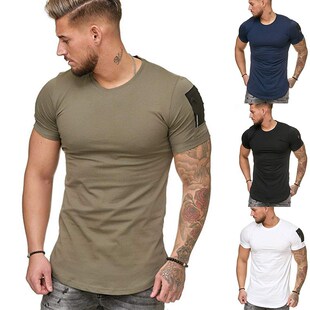 pocket big yards men s tshirts leisure sport T-shirt for man