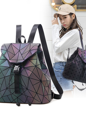 Women Laser Luminous Backpack School Bags For Teenage Girls