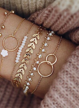 Tocona Bohemian Gold Tassel Bracelets for Women Boho Jewelry