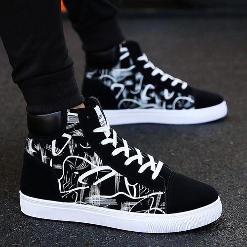 Winter shoes for men sneakers boy Breathable shoe 高帮板鞋男