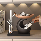 沛纳丽创意中古风钥匙收纳托盘入户玄关摆件高级感客厅鞋 柜装 饰品