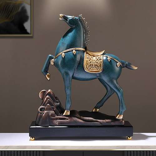 沛纳丽马到成功摆件树脂中式