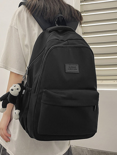 书包女初中生大容量高中背包ins简约大学生轻便护脊宽肩带双肩包