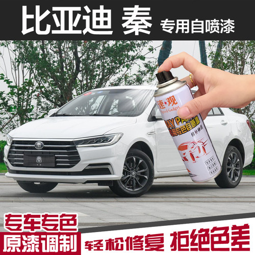 比亚迪秦plus自喷漆雪域白