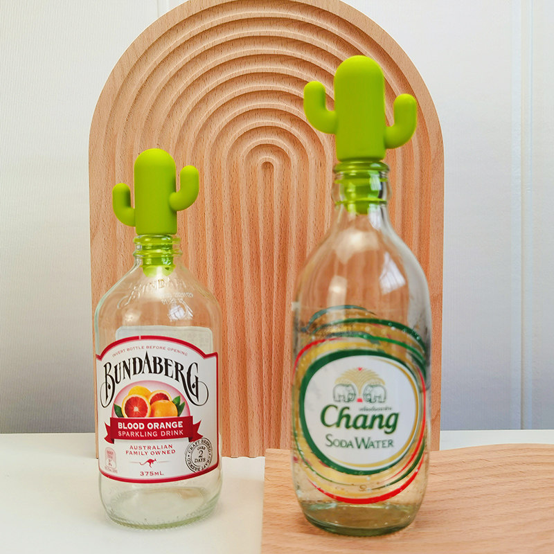 红酒塞泰象苏打水瓶塞仙人掌酒塞硅胶密封葡萄酒大象气泡水瓶盖