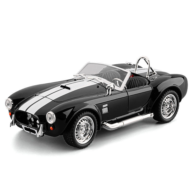 新款 1:22眼镜蛇敞篷跑车摆件灯光儿童玩具车仿真汽车模型