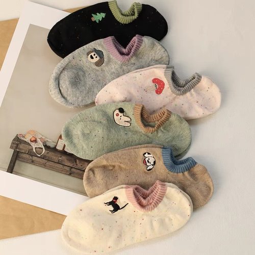 女船袜夏季薄款点子纱ins潮韩系