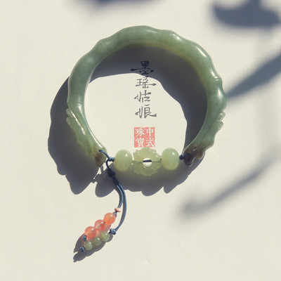 原创文艺中国风手镯天然和田玉