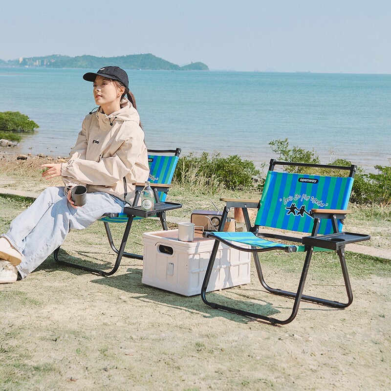 沃特曼户外露营折叠椅便携式克米特椅沙滩钓鱼椅儿童野餐桌椅凳子