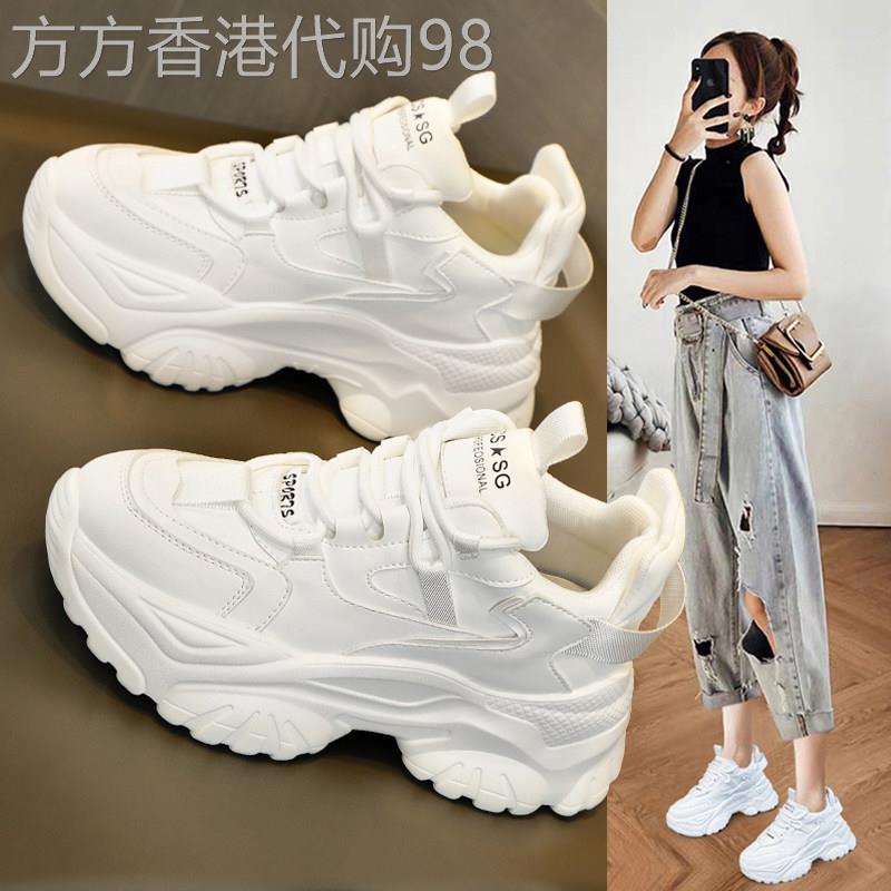 老爹鞋女2026年新款百搭白色厚底增高女鞋运动休闲爆款超火的鞋子