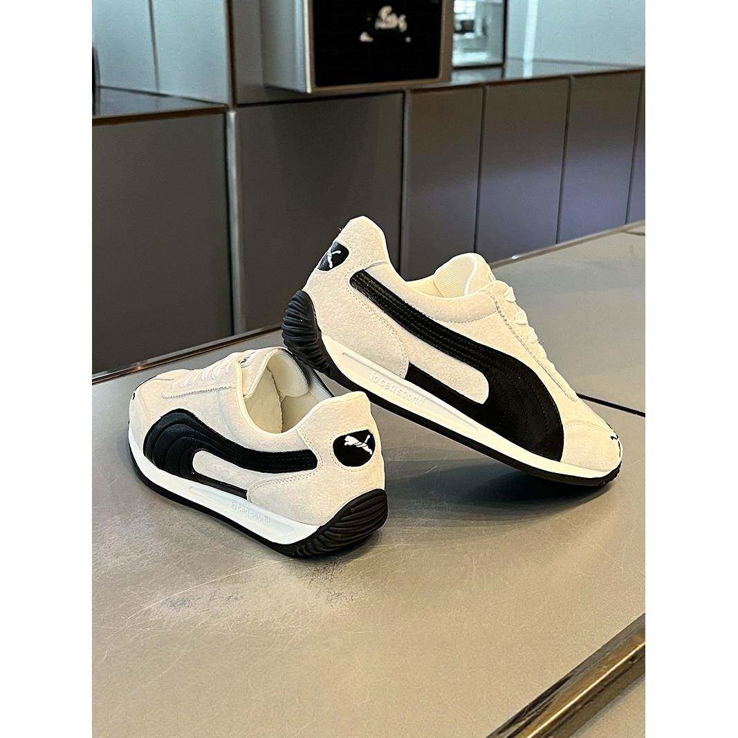 潮牌男鞋2025秋冬新款低帮阿甘鞋男士百搭运动板鞋磨砂真皮休闲鞋