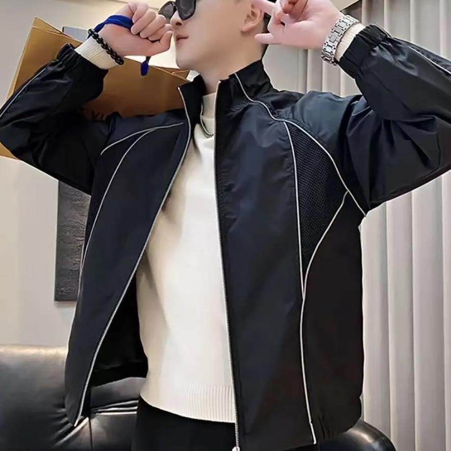 高端轻奢复古立领工装夹克男春秋季2025新款潮牌宽松休闲运动外套