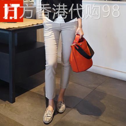 2025高腰显瘦西装裤女 春夏九分休闲黑色烟管西裤 OL通勤小脚裤