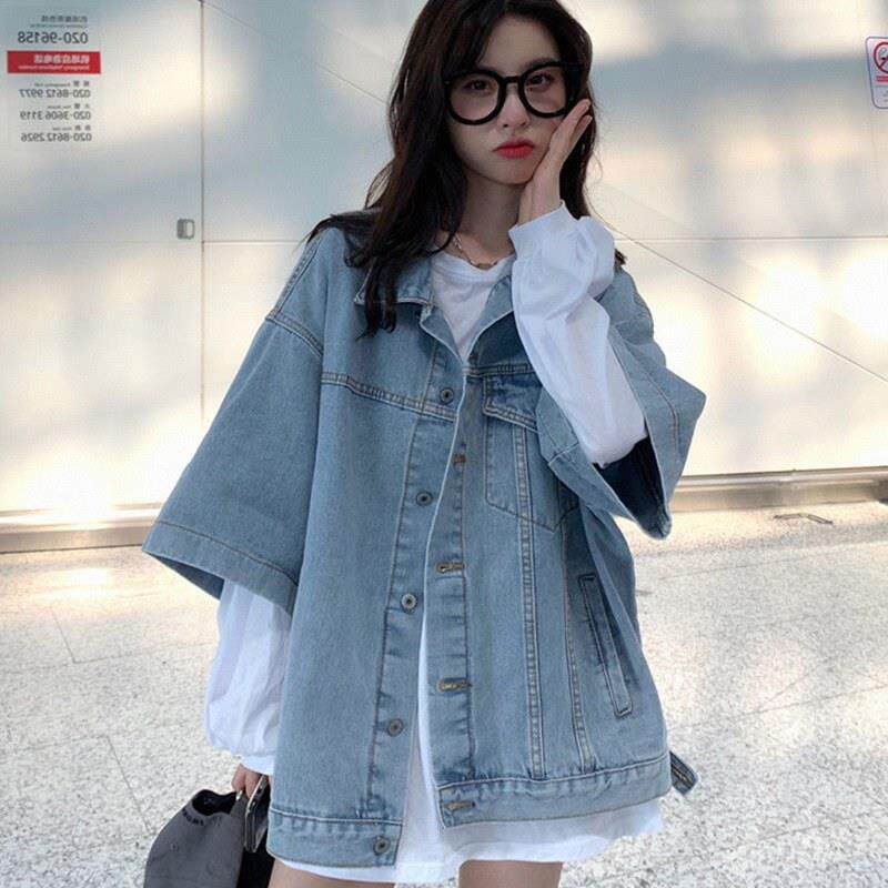 牛仔马甲外套女欧货夹克春秋款马夹韩版bf慵懒风无袖背心坎肩上衣
