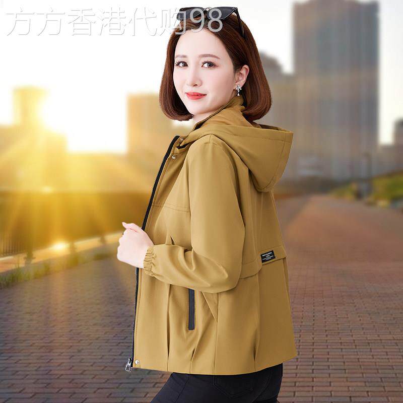 潮牌春秋夹克外套女士2026年新款时尚洋气小个子妈妈短款风衣宽松