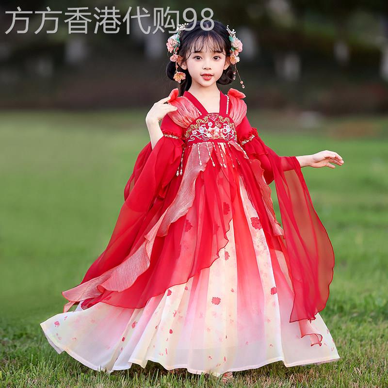 女童夏季汉服2026新款中国风儿童超仙古装公主裙中大童唐装演出服