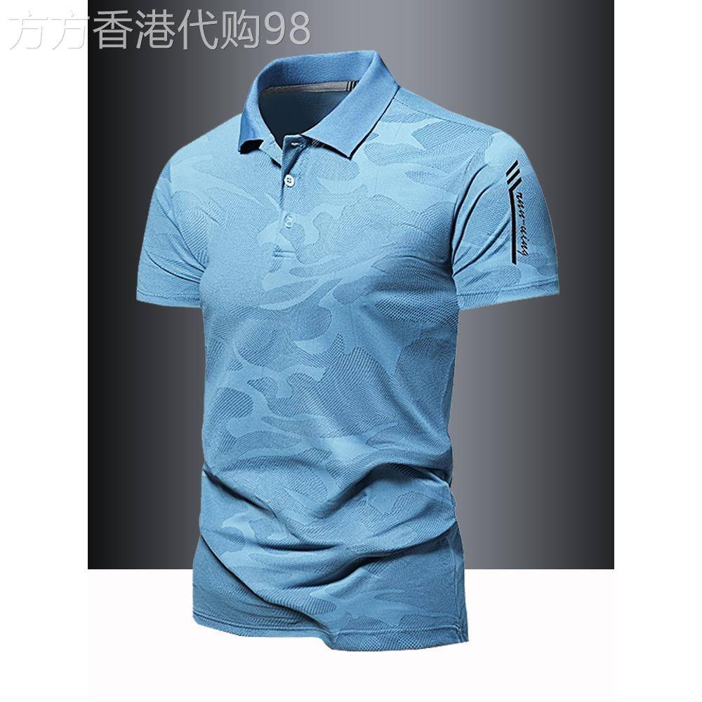 MAROLIO~2026夏季新款冰丝翻领POLO衫男士短袖商务休闲迷彩T恤