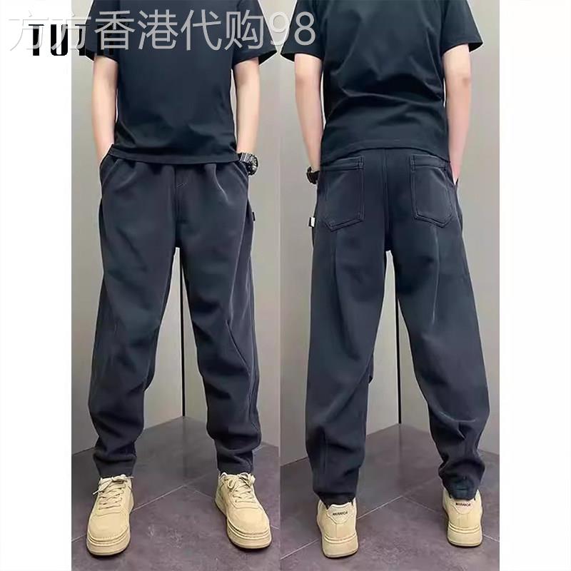 卫裤男春秋季美式重磅掐折哈伦运动裤子男士潮流百搭小脚休闲长裤