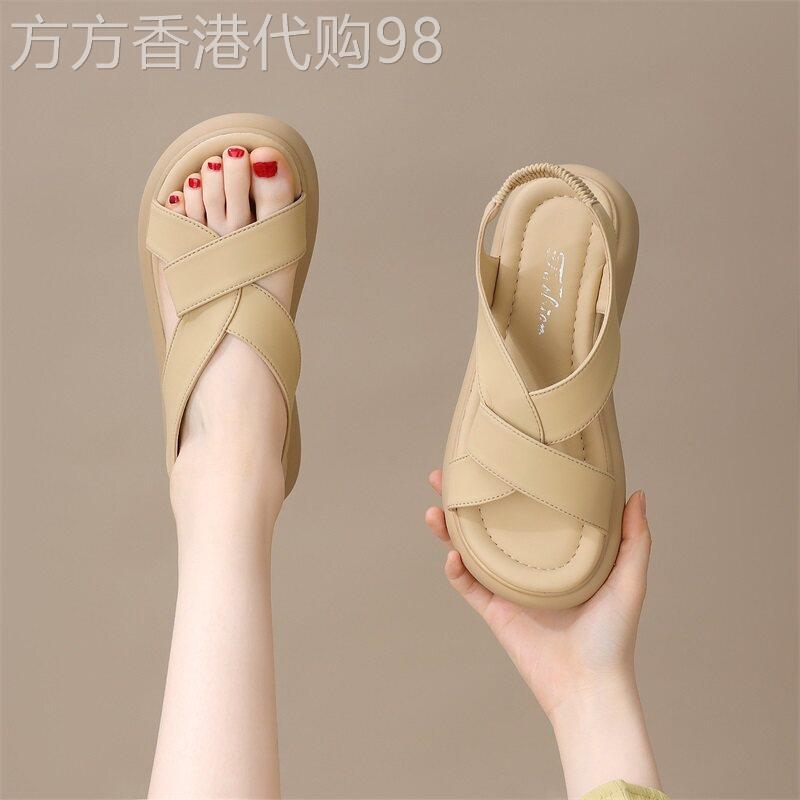 真皮凉鞋女款夏季外穿配裙子2026新款运动休闲鞋软底轻便罗马凉鞋