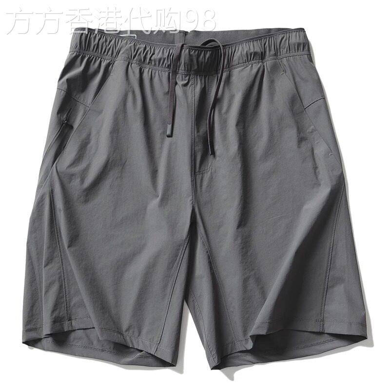 BOZZ BURY~可呼吸的织物!休闲短裤男夏季直筒松紧腰运动五分裤子