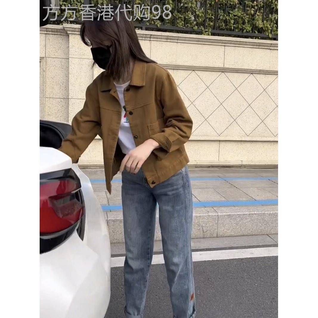 韩国短款牛仔外套女小个子春秋新款休闲设计感小众夹克流行上衣潮