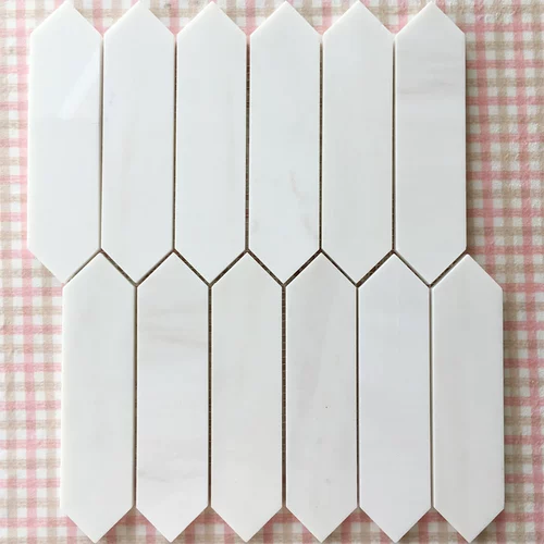 Натуральная мраморная мозаичная наклейка с длинной шестиугольной югославией белое искусство кирпичное кирпич шестиугольное кирпичное кирпичное кирпич