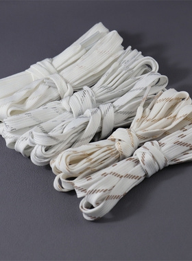 梵菲奇扁平鞋带适配老爹鞋3XL白色红点绑带做旧脏脏鞋带备用登山