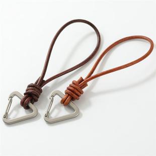 情侣款包包挂饰五金扣头编织腰挂锁防丢汽车钥匙扣圈便携多功能扣