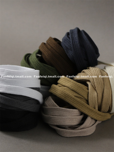 梵菲奇鞋带适配马吉拉德训鞋鞋带米白奶白杏色黑色白色10mm扁男女