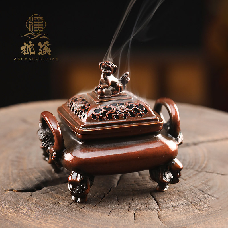 螭龙双耳炉苏工香薰炉仿古宣德炉