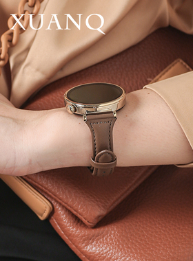 萱芊适用于GT6皮质小蛮腰华为手表GT5GT4表带watch4/3pro女款GT3/2pro表带新款fit3/2休闲表带荣耀magic/4pro