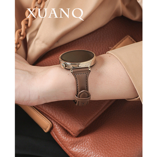 3pro女款 2休闲表带荣耀magic GT3 fit3 4pro 2pro表带新款 萱芊适用于GT6皮质小蛮腰华为手表GT5GT4表带watch4