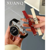 萱芊适用于华为GT6秋冬卡蒂亚扣皮华为手表GT5GT4表带watch4 3pro女GT32表带皮质Fit432荣耀高级感4pro小香风