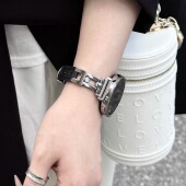 萱芊适用GT6新款 watch华为手表GT5pro女士通用GT4金属皮质表带3智能GT2华为fit4手表表带fit3荣耀手环9灰色5